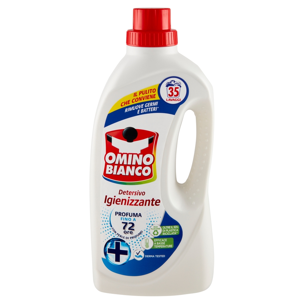 Omino Bianco Detersivo Lavatrice Liquido Igienizzante 35 Lavaggi 1400 ml